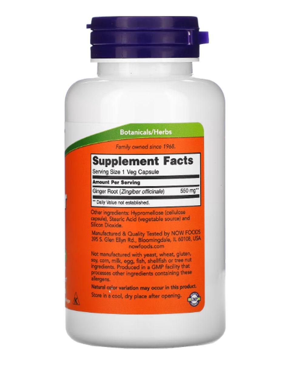 Raíz de jengibre, 550 mg, vegetales con jengibre de 100 cápsulas 2