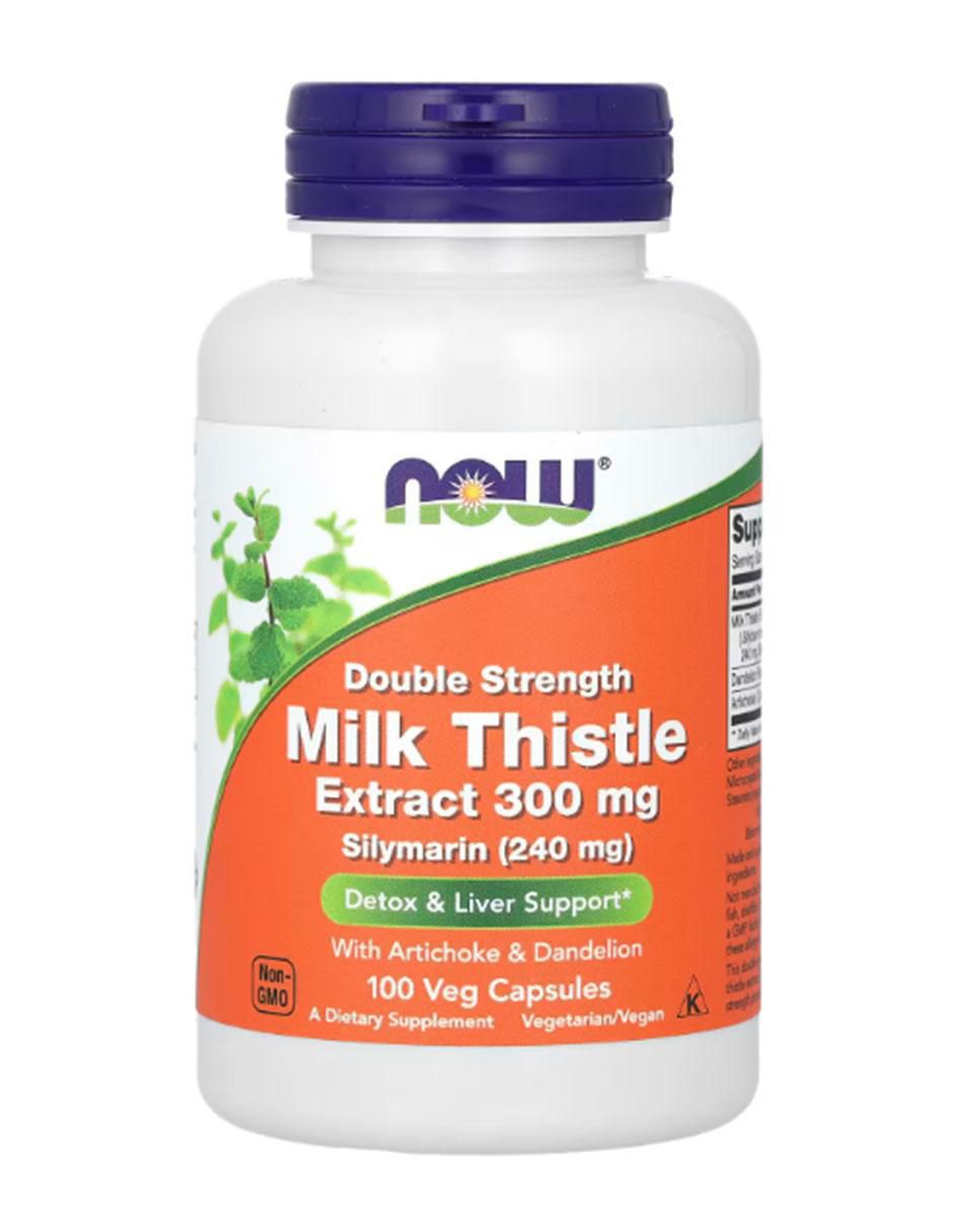 Extracto de cardo mariano, doble potencia, 300 mg, vegetales con cardo mariano de 100 cápsulas