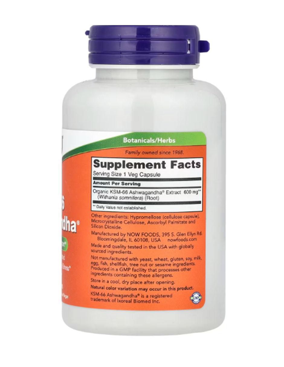 KSM-66 Ashwagandha, 600 mg, vegetales de 90 cápsulas 2