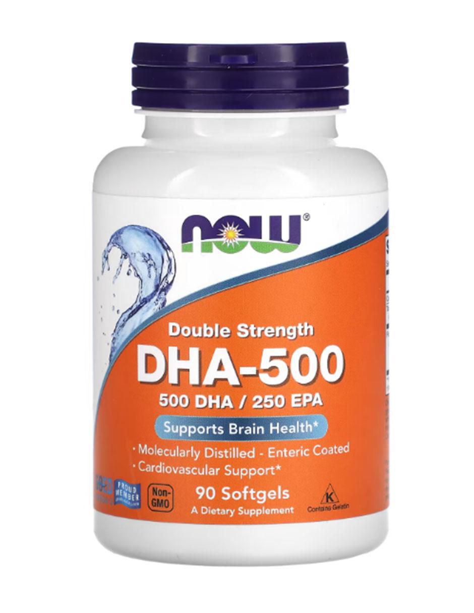 DHA-500, doble potencia, blandas con ácido docosahexaenoico de 90 cápsulas