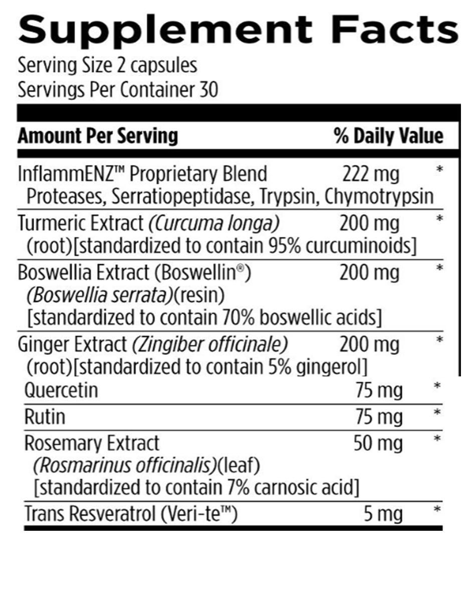 Inflammatone con vitaminas y minerales de 60 cápsulas 2