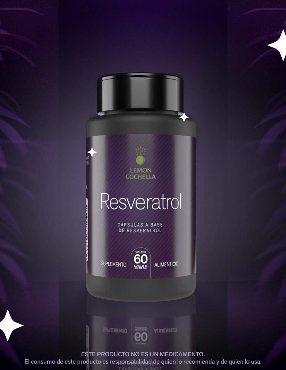 Resveratrol sabor natural de 60 cápsulas 2