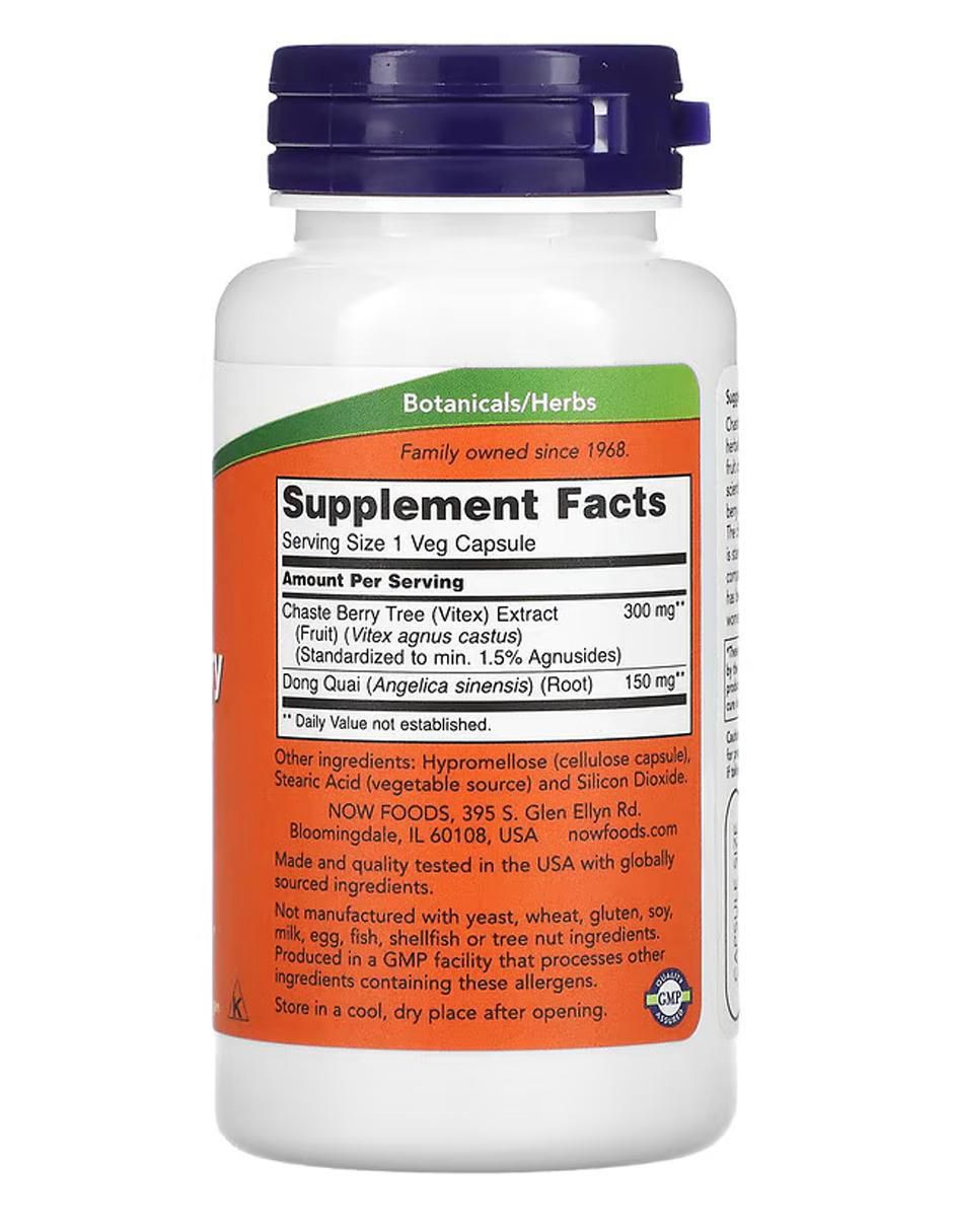 Extracto de Saucegatillo Vitex con vitaminas y minerales de 90 cápsulas 2