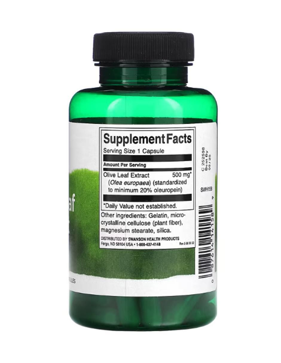 Extracto de hoja de olivo con vitaminas y minerales de 60 cápsulas 2