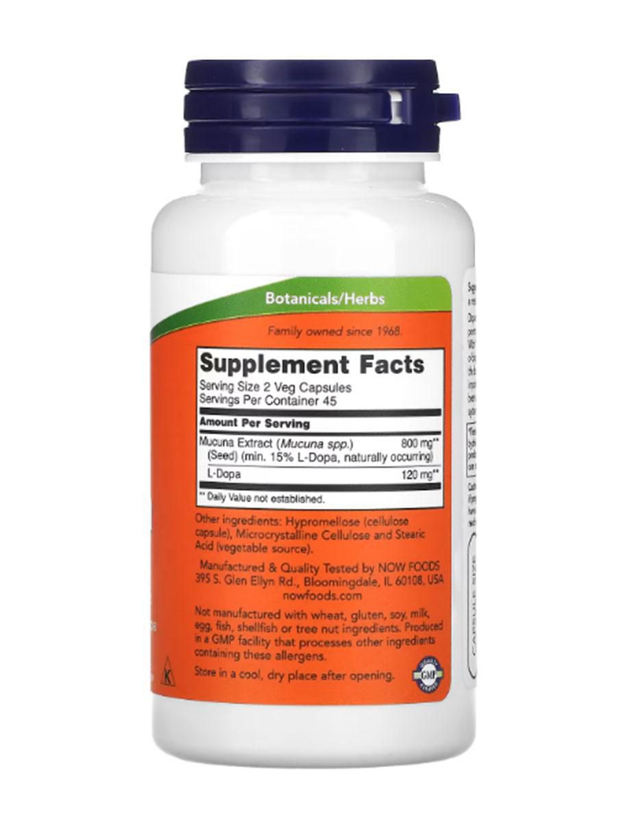 Dopa Mucuna con vitaminas y minerales de 90 cápsulas 2