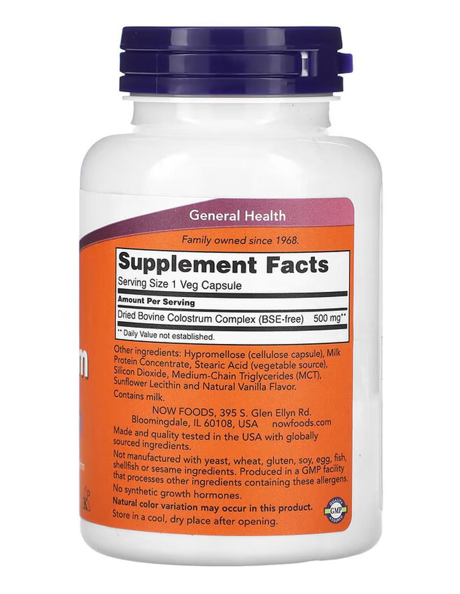 Calostro, 500 mg, vegetales con calostro bovino de 120 cápsulas 2