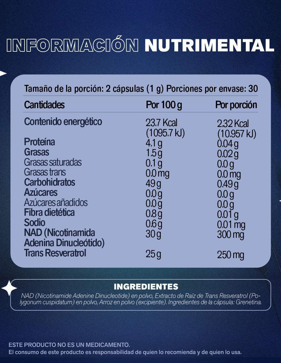 Nad+Resveratrol de 60 cápsulas 5
