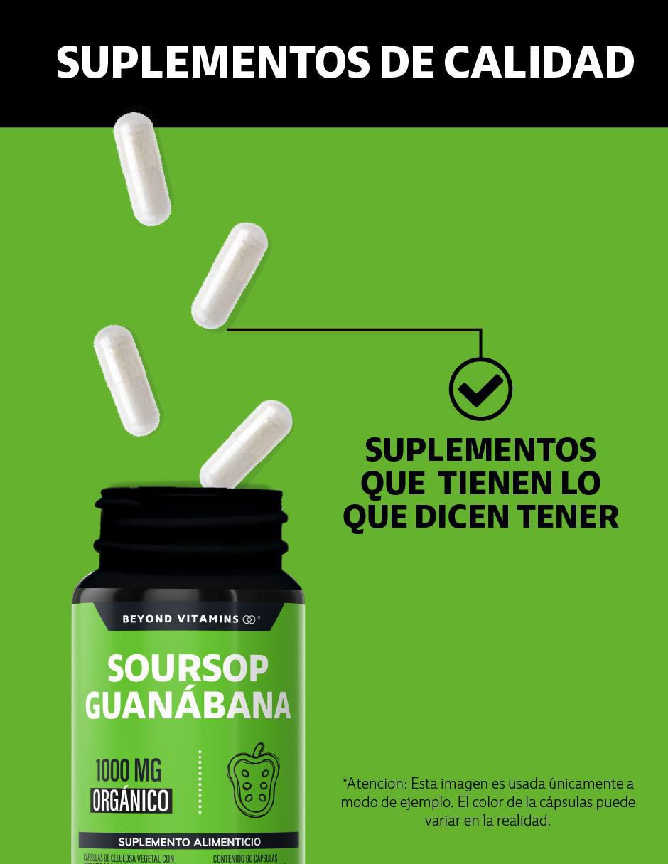 Soursop Guanábana Orgánica de 60 cápsulas 3