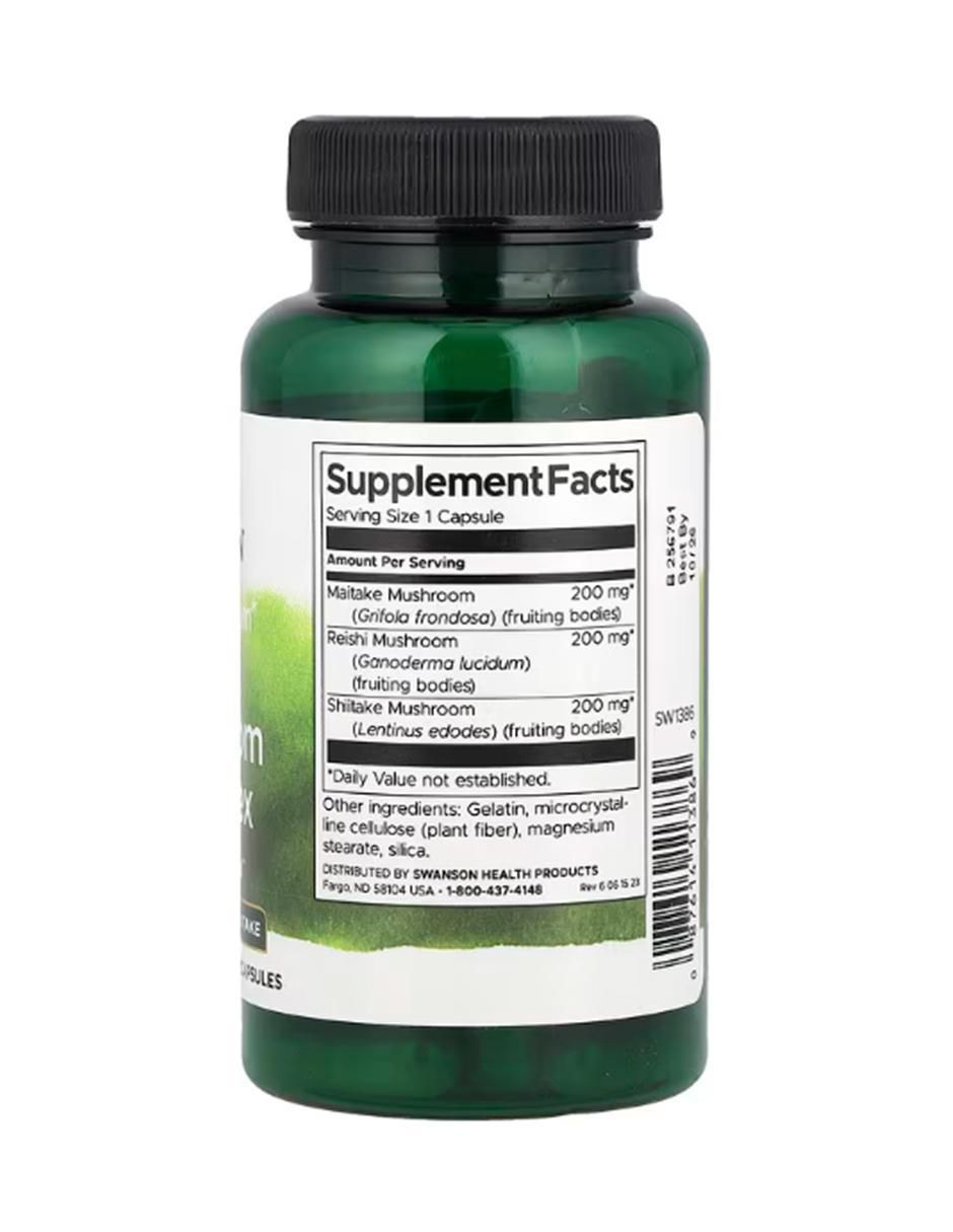 Tres Hongos con vitaminas y minerales de 60 cápsulas 2