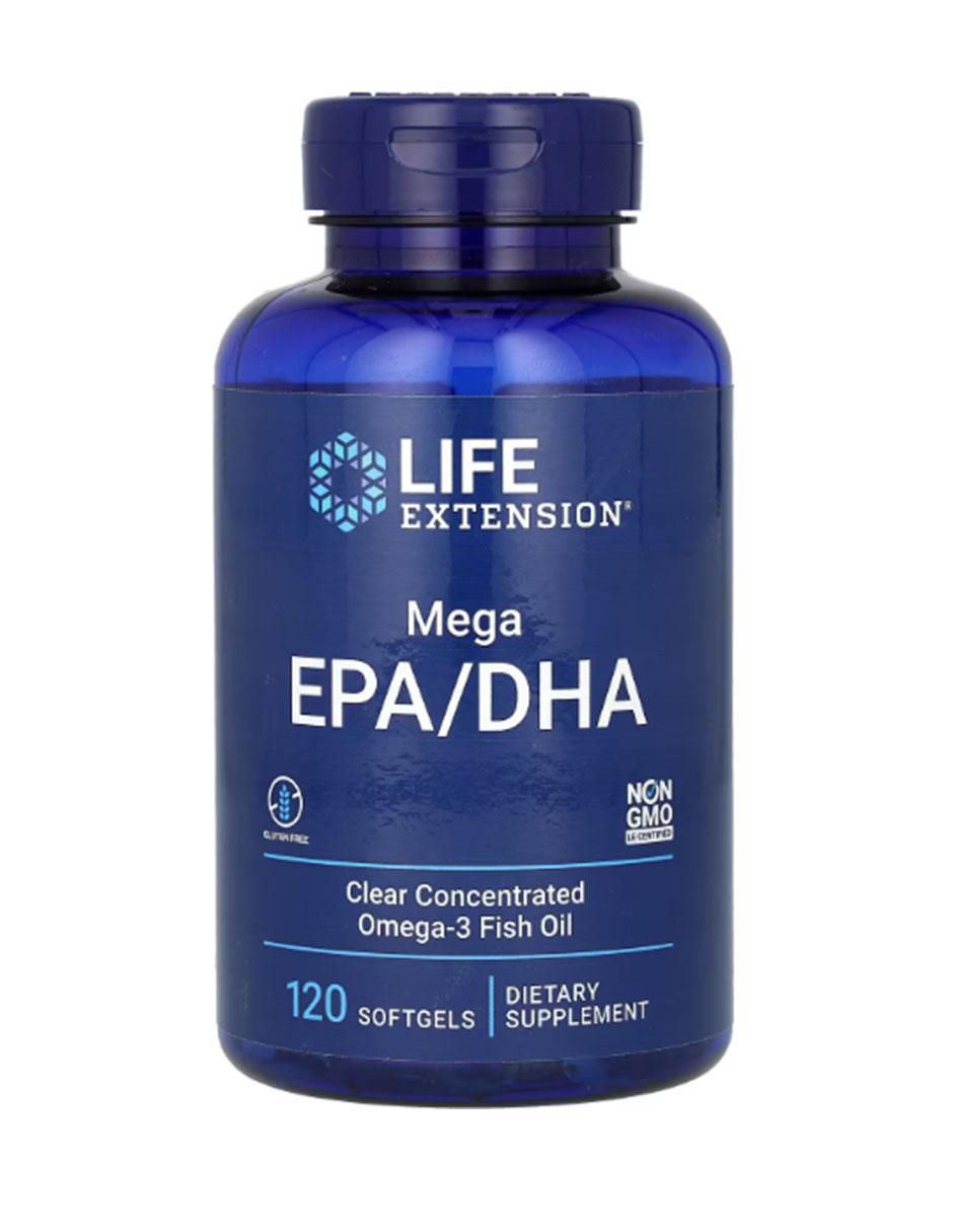 Mega EPA/DHA con ácido eicosapentaenoico de 120 cápsulas