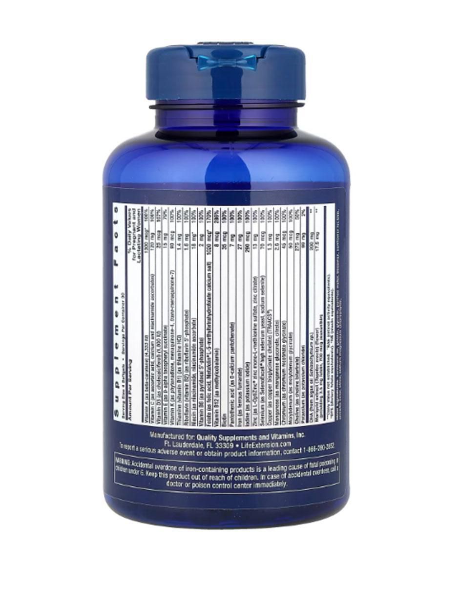 Prenatal Advantage con multivitaminico de 120 cápsulas 2
