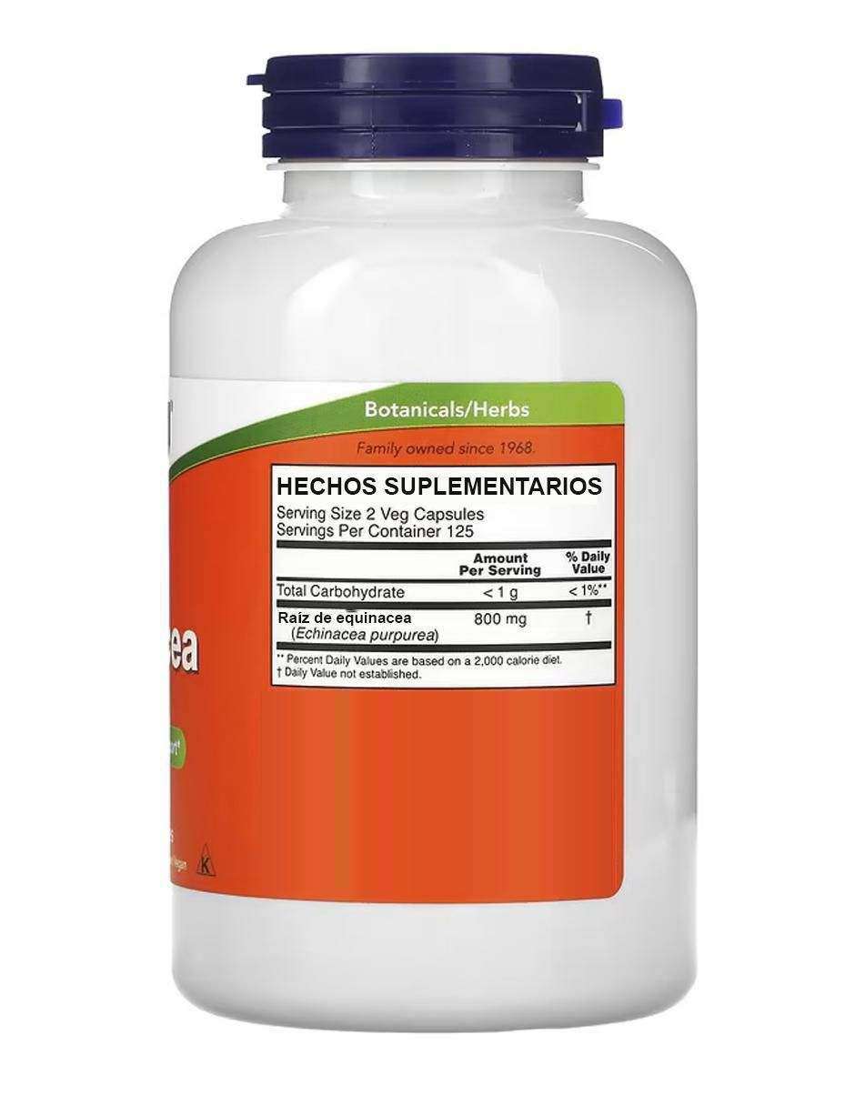 Equinácea, 400 mg con vitaminas y minerales de 250 cápsulas 2