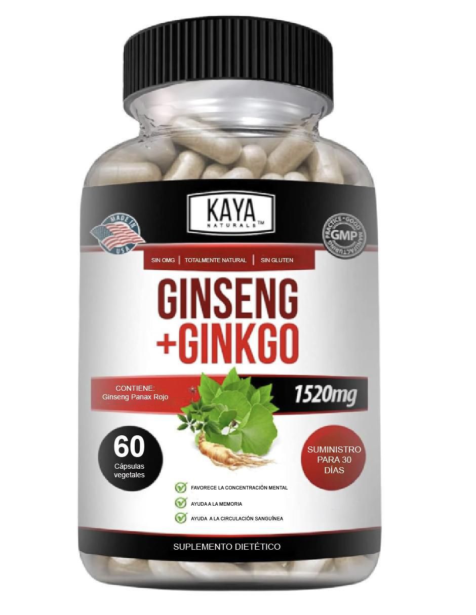 Ginseng Panax Rojo de 60 cápsulas