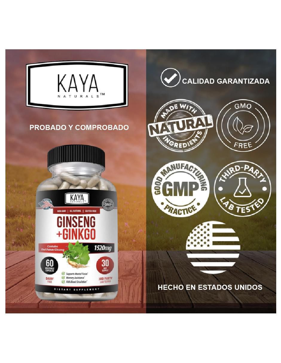 Ginseng Panax Rojo de 60 cápsulas 3