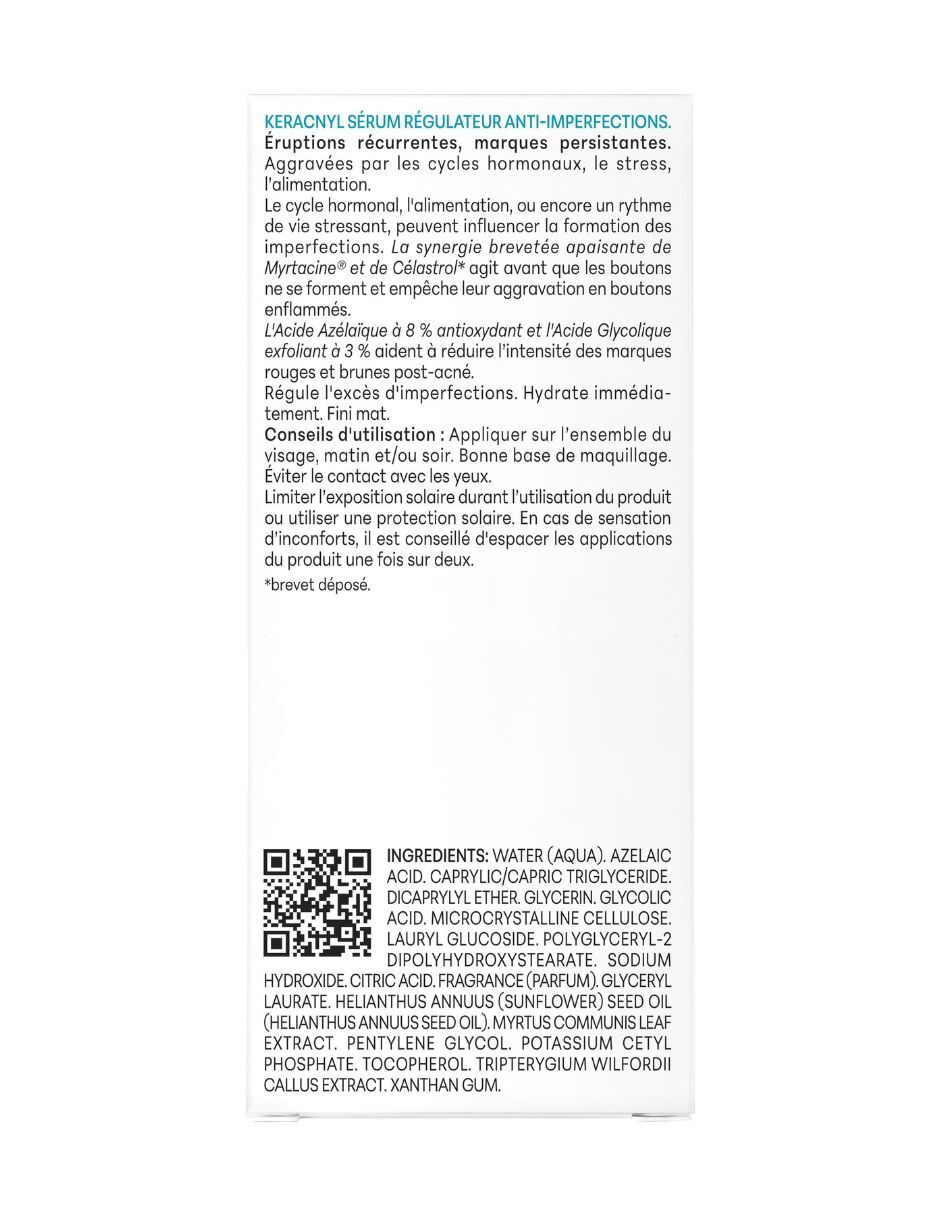 Sérum antiacné facial Keracnyl antiimperfecciones con ácido azelaico 30 ml de piel grasa 8