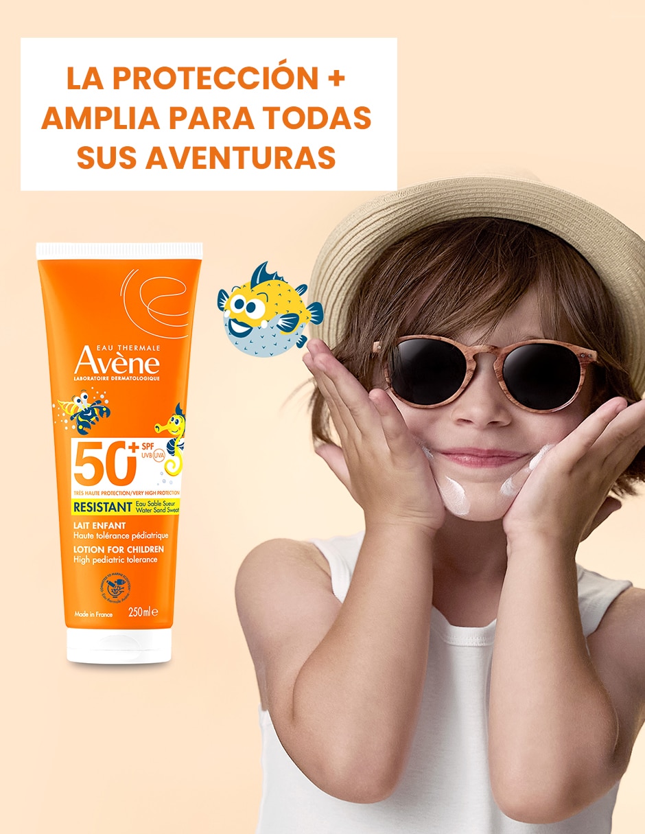 Protector solar FPS 50+ leche solar infantil resistente al agua 250 ml 2