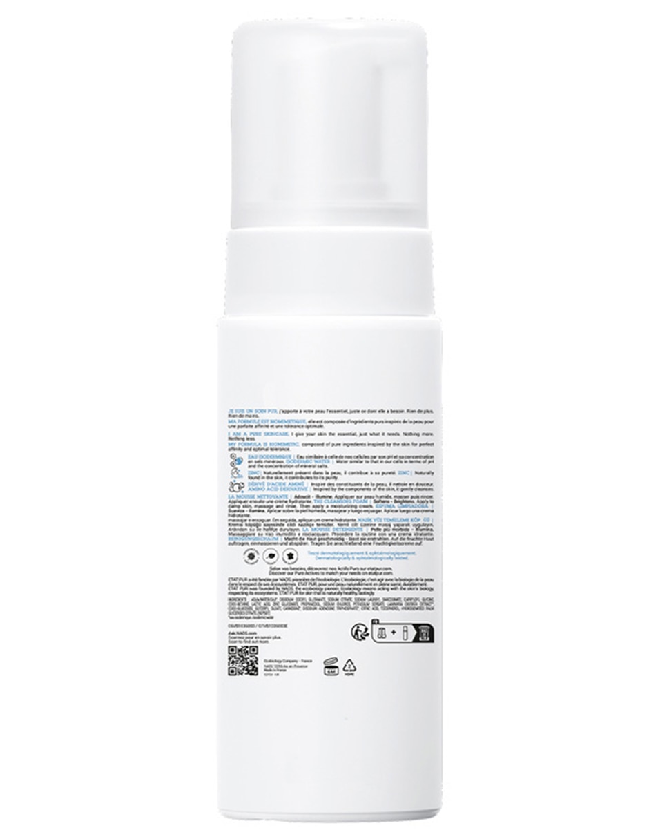 Limpiadores facial Espuma Limpiadora 150 ml Cuidado Puro para purificar 2