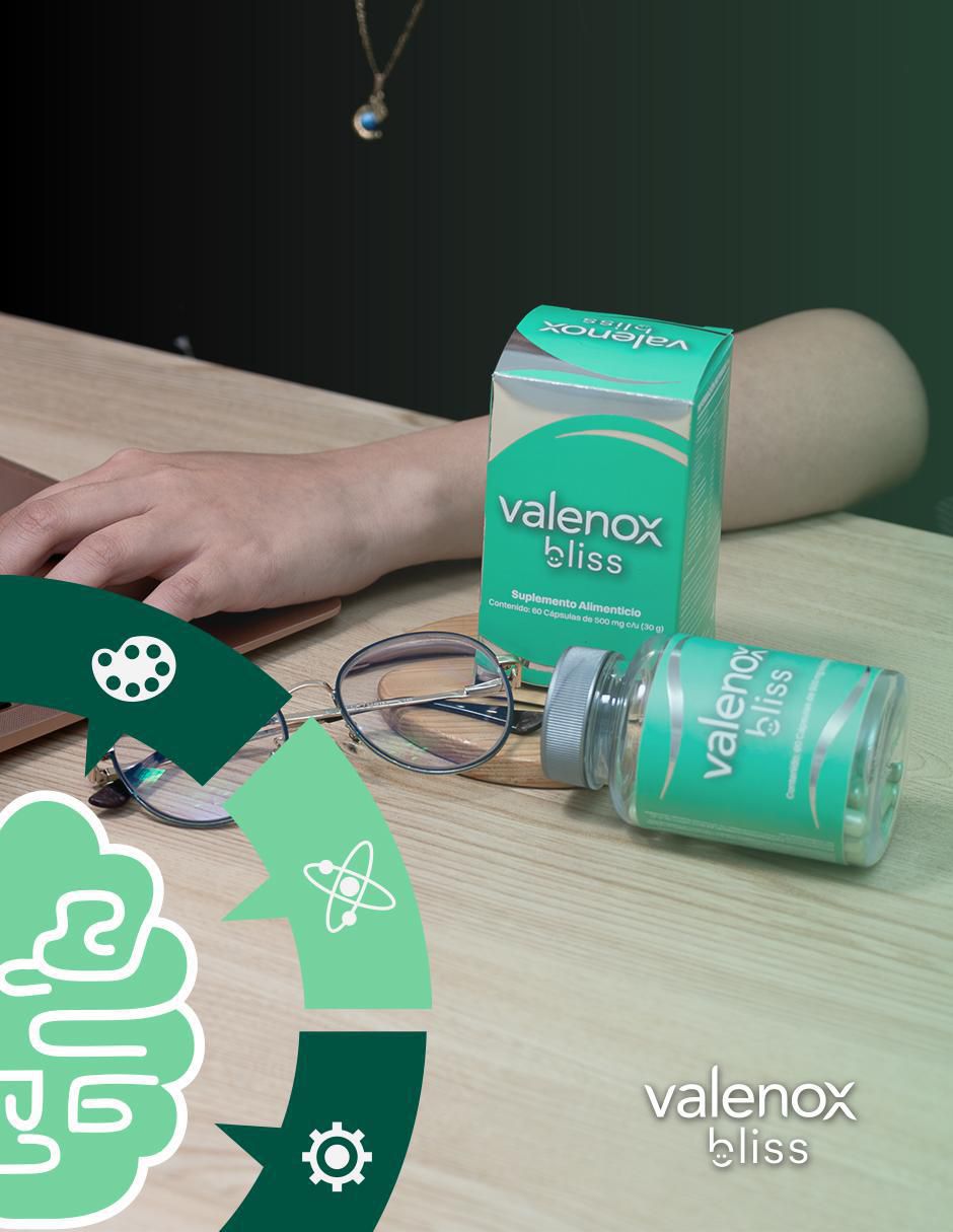 Valenox Bliss con valeriana, pasiflora, magnesio, manzanilla y vitamina b6 8