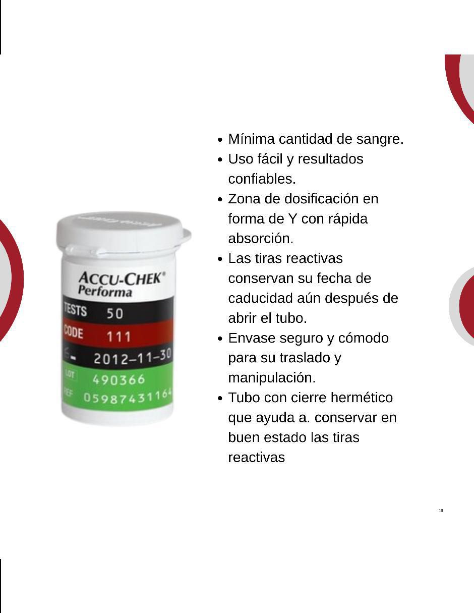 Tiras reactivas para glucosa 3