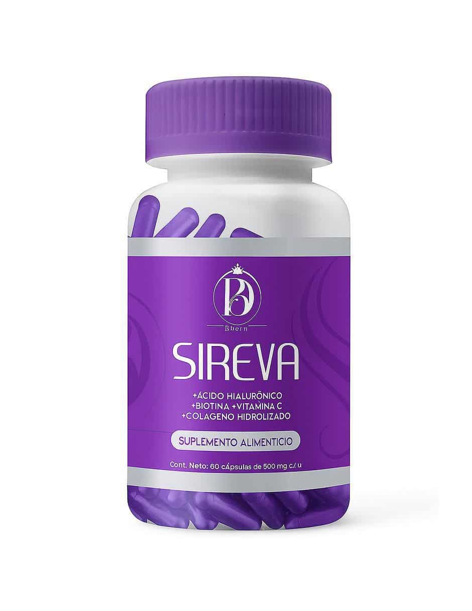 Sireva con biotina, colágeno hidrolizado, vitamina C de 60 cápsulas