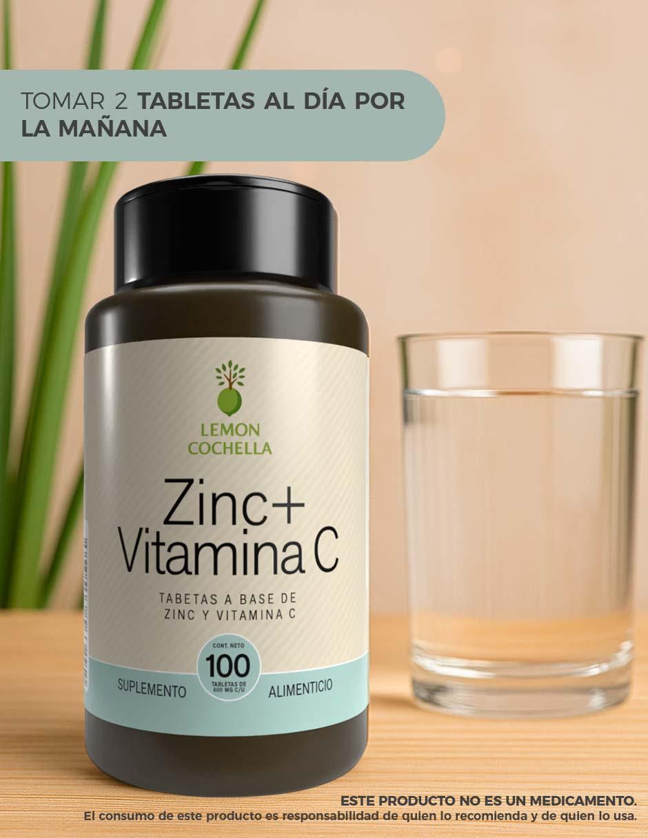 Zinc+ Vitamina C sabor natural de 100 tabletas 5