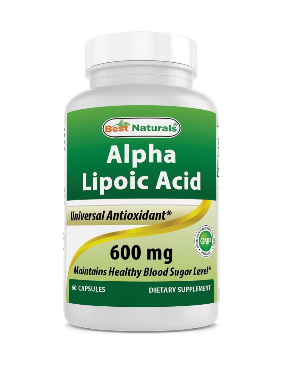 Alpha Lipoic Acid Best Naturals con ácido alfa lipoico de 120 cápsulas Alpha Lipoic Acid Best Naturals con ácido alfa lipoico de 120 cápsulas