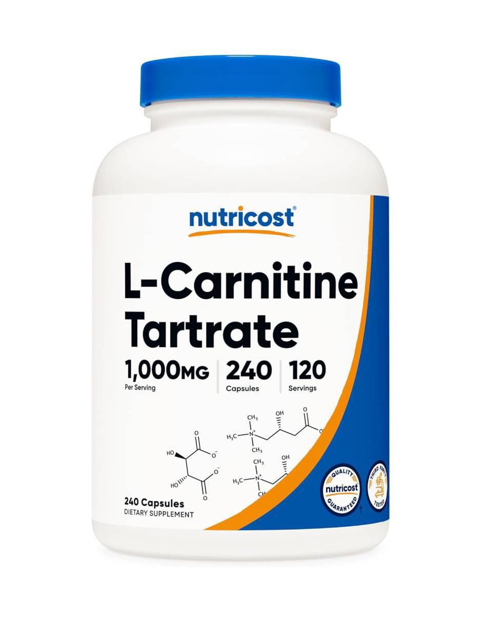 Tartrato de L-Carnitina Nutricost de 240 cápsulas