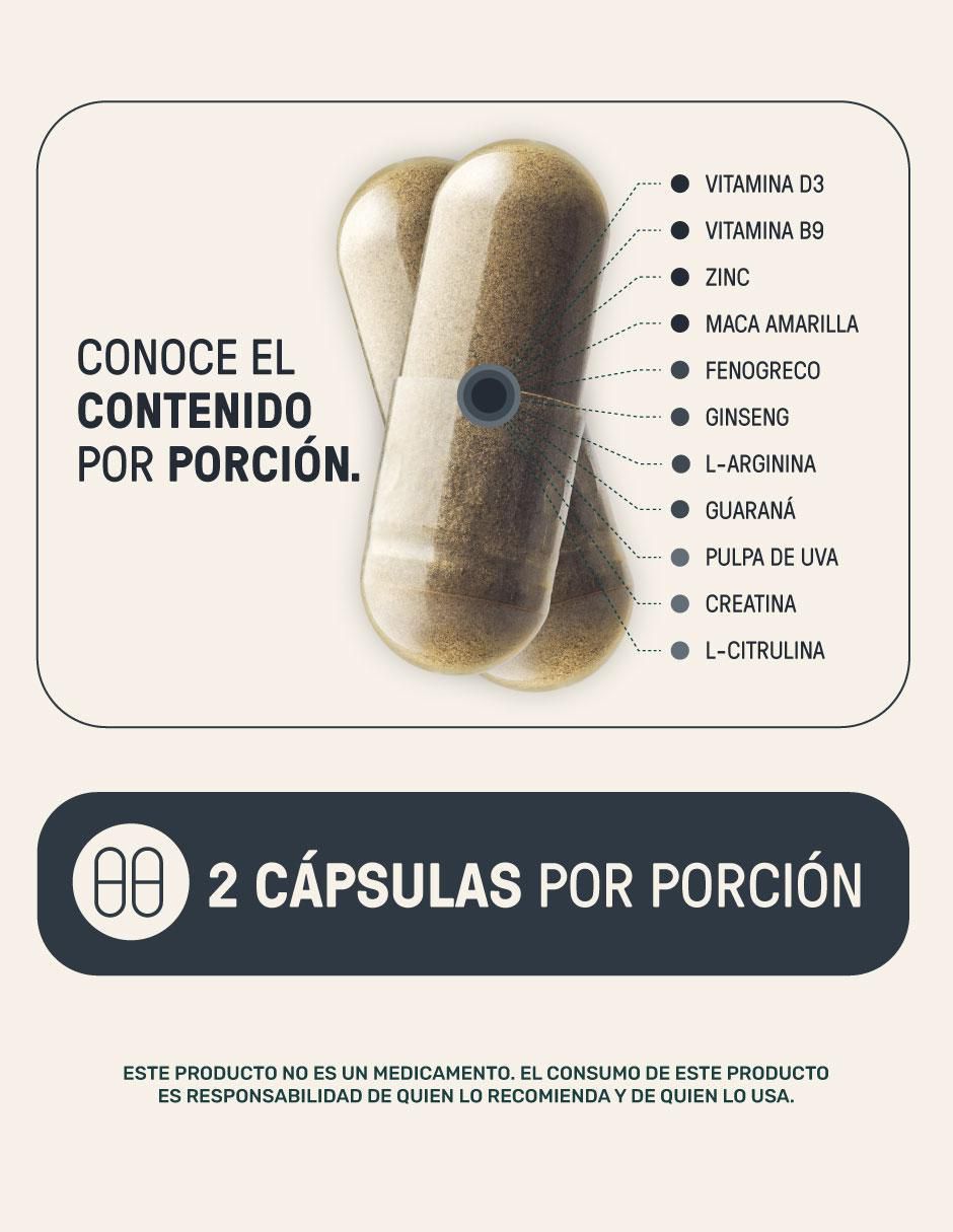 Testo Platinum Maca y Arginina con fenogreco ( trigonella foenum-graecum) 10