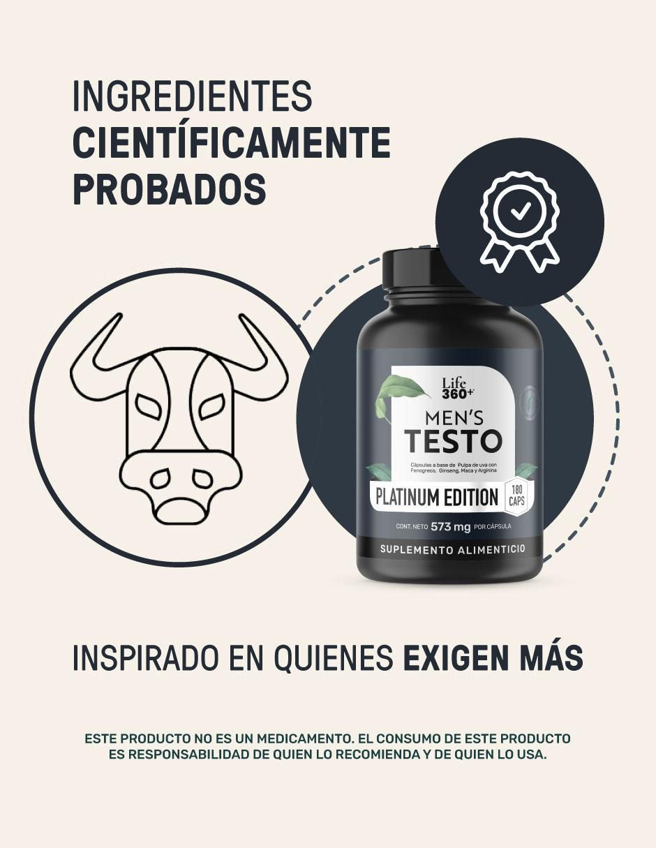 Testo Platinum Maca y Arginina con fenogreco ( trigonella foenum-graecum) 11