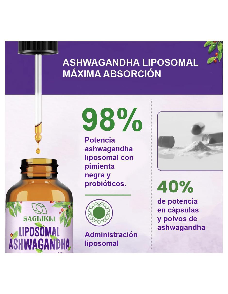 Liposomal Ashwagandha con ashwagandha de 60 ml 6