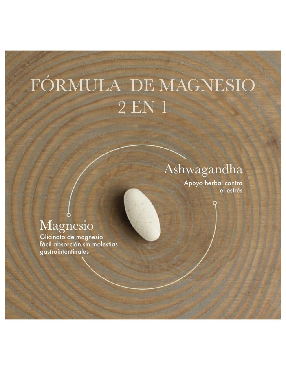 Bisglicinato de magnesio con ashwagandha y magnesio de 30 tabletas 4