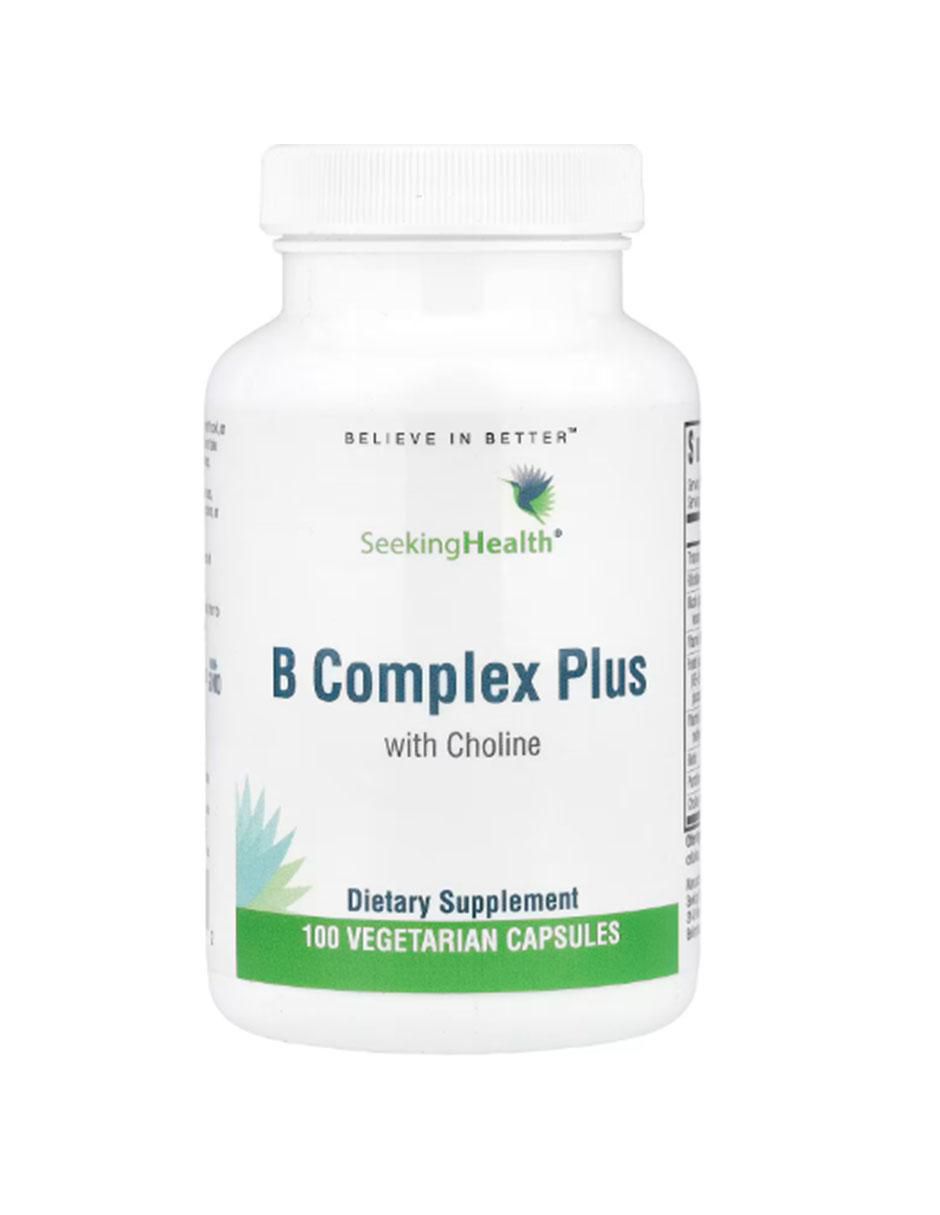 Complejo B Plus con Colina con multivitaminico de 100 cápsulas