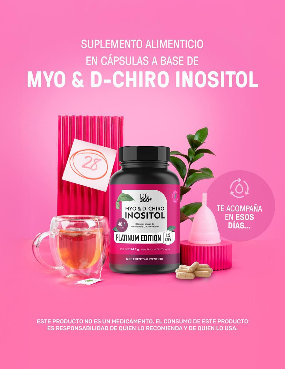 Myo & d-chiro inositol ratio 40:1 con 2492mg por porción 2