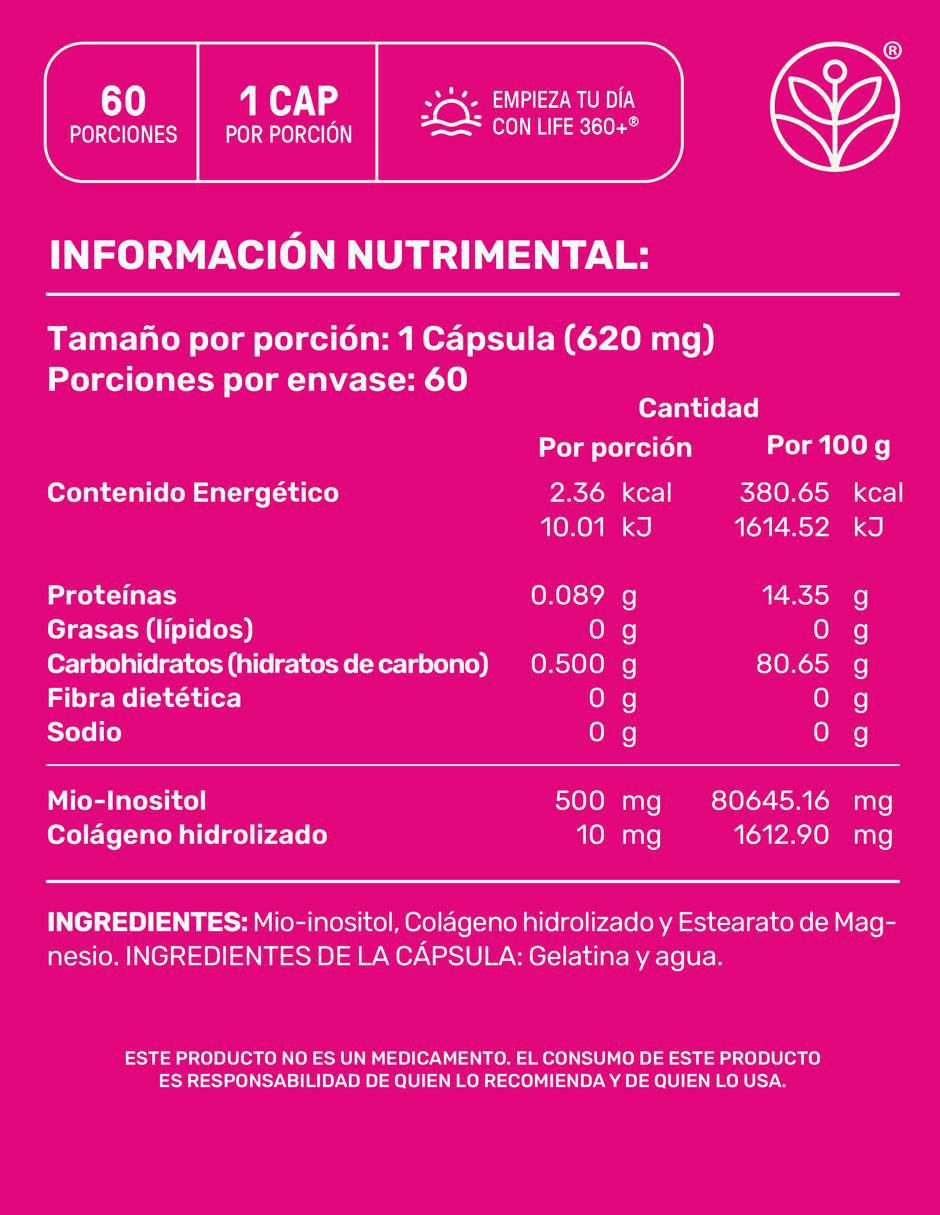 Myo Inositol Life 360+ con Inositol con inositol 12