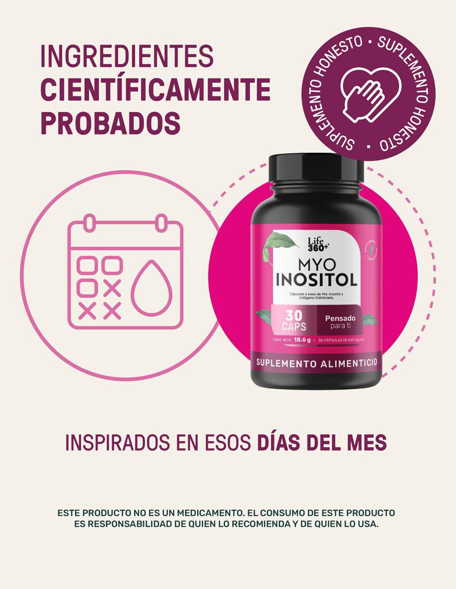 Myo Inositol Life 360+ con Inositol con inositol
