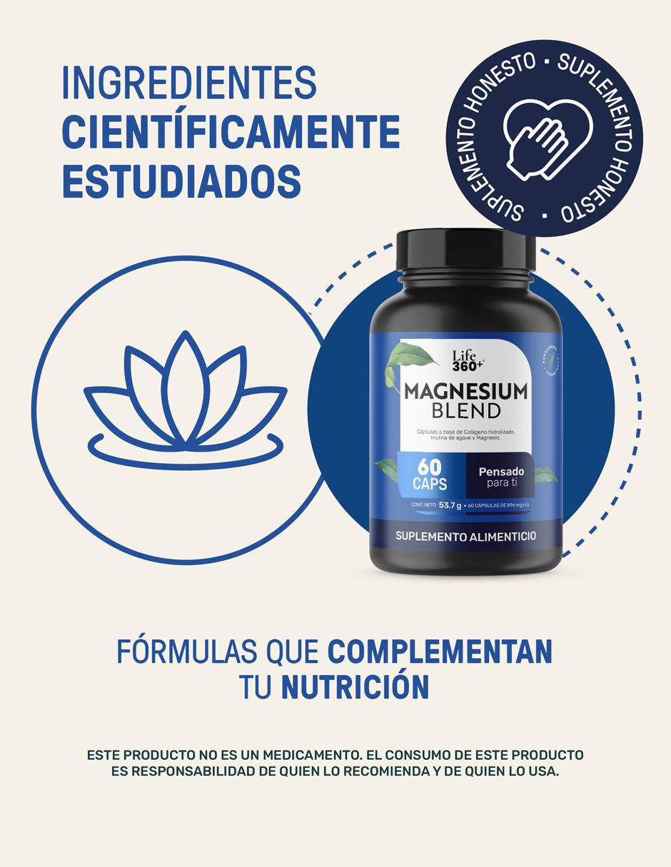 Magnesium Blend con magnesio de 30 cápsulas 11