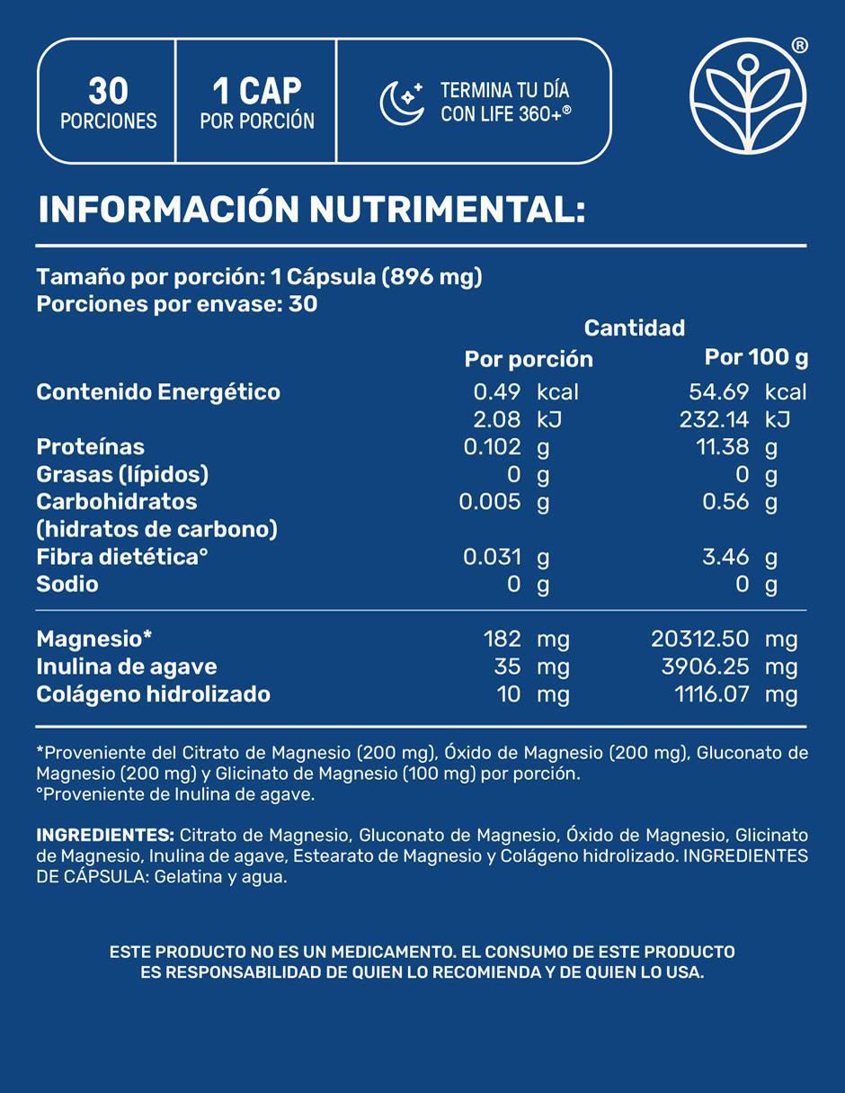 Magnesium Blend con magnesio de 30 cápsulas 12