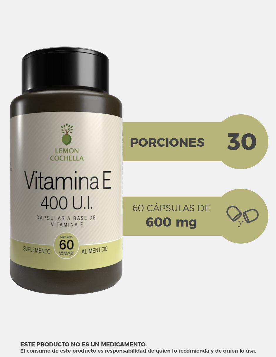 VITAMINA E 400 U.I. de 60 cápsulas 2