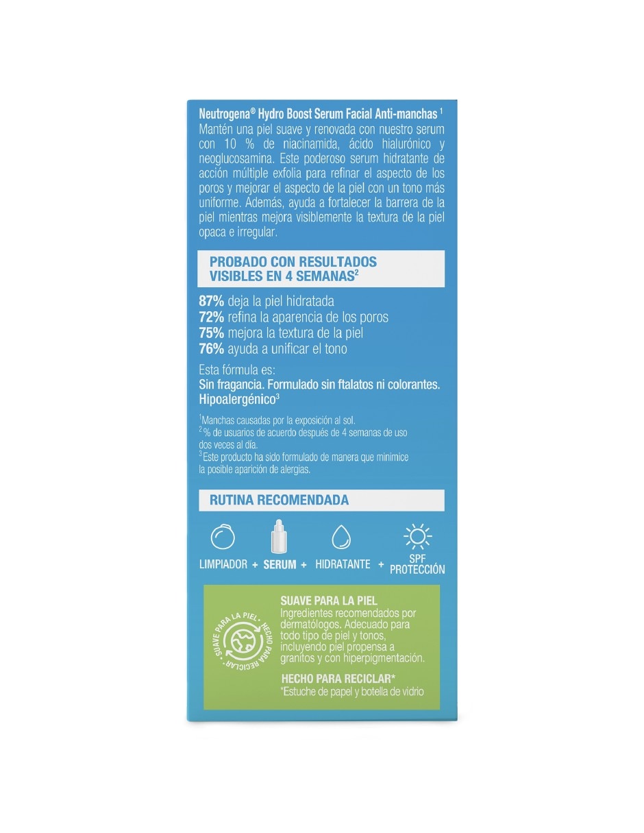 Sérum antimanchas facial Hydro Boost todo tipo piel 2