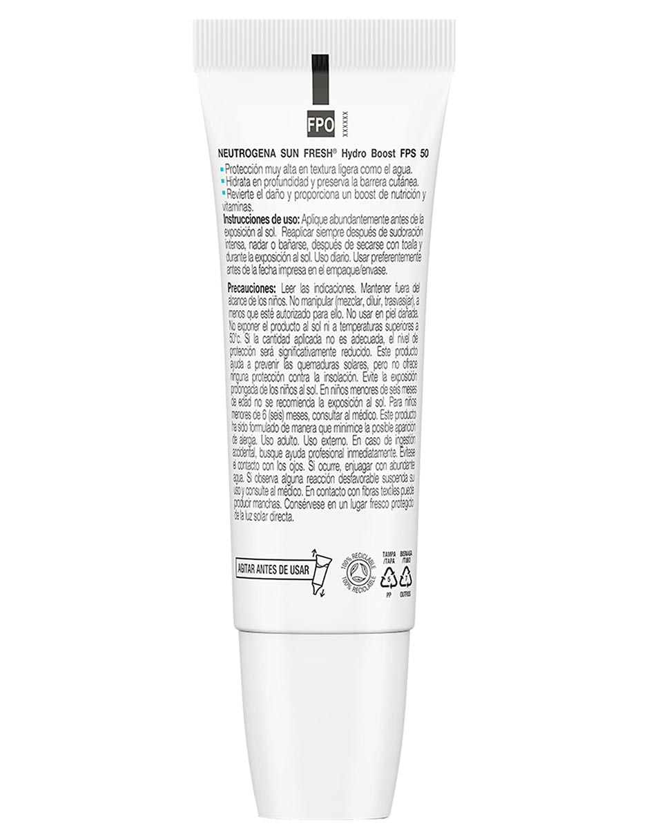 Protector solar FPS 50+ Sun Fresh Hydro Boost Color 2.0 FPS 50+ Neutrogena 40 ml 2