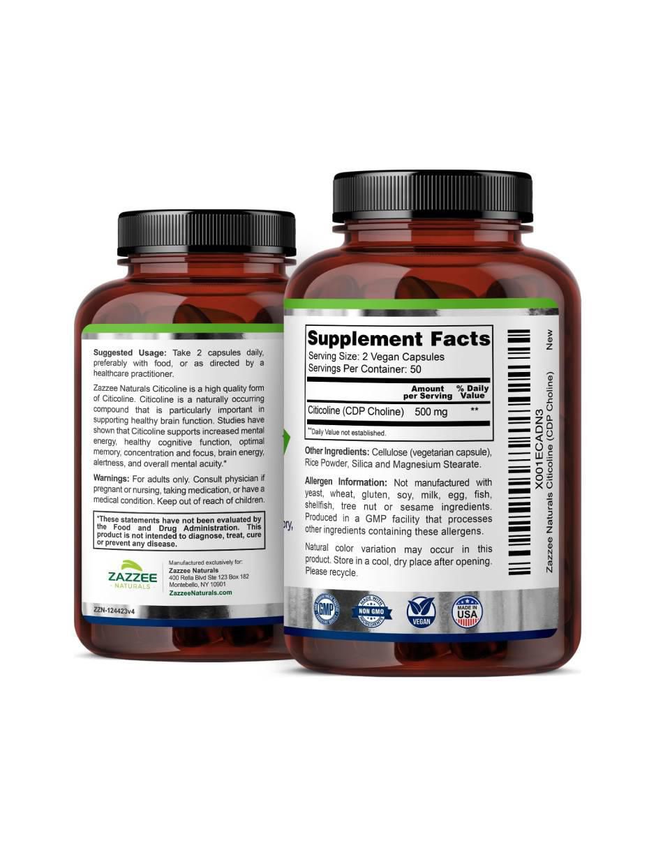Citicoline con cdp choline de 100 cápsulas 2