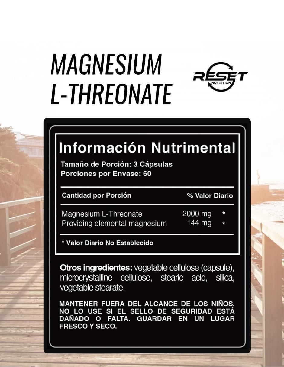 Magnesium L-Threonate con l-treonato de magnesio, citrato de magnesio de 180 cápsulas 4