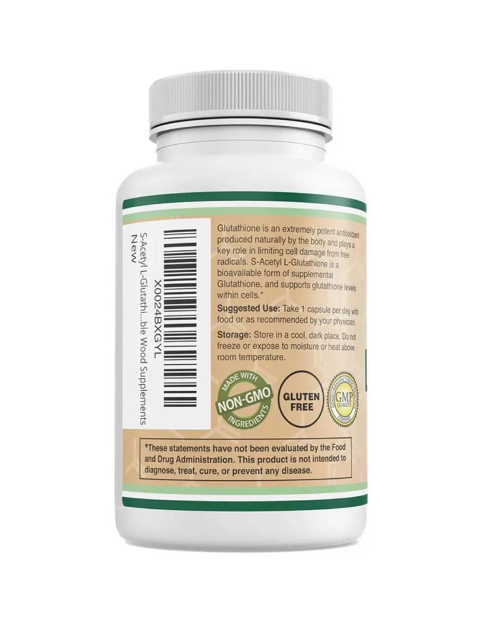 S-Acetyl L-Glutathione con glutatión de 60 cápsulas 3