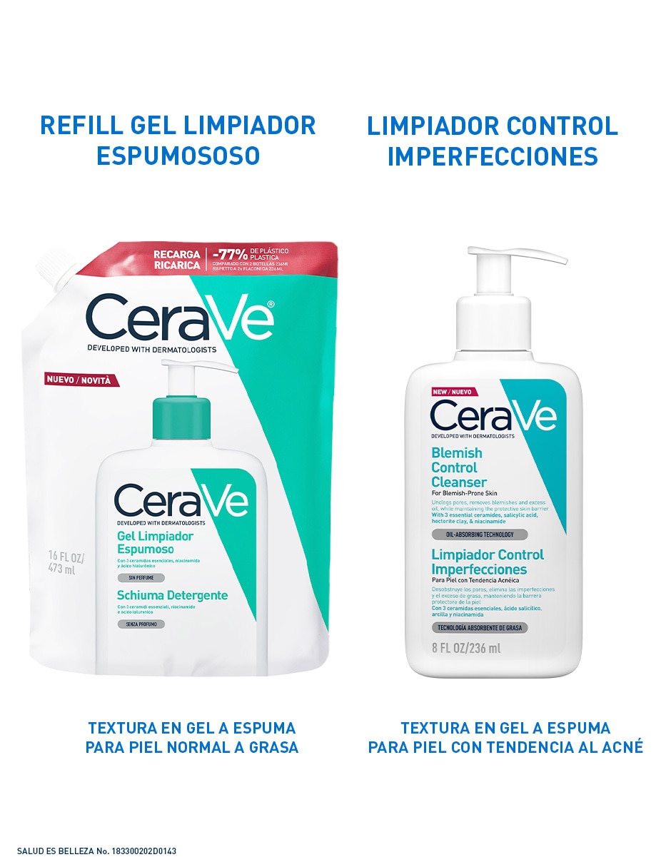 Refill para gel limpiador para pieles normal y mixta 4
