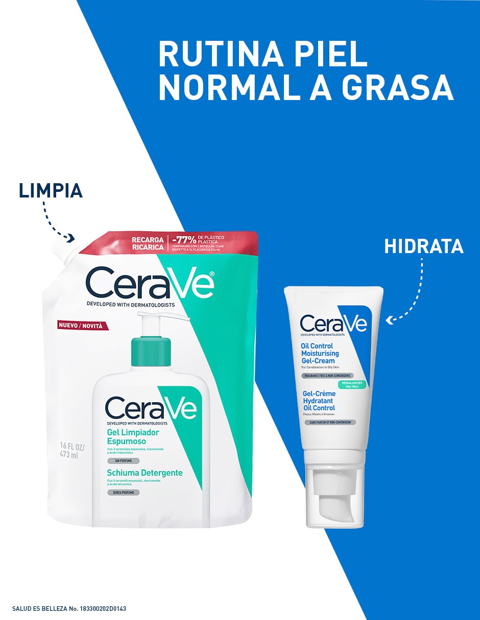 Refill para gel limpiador para pieles normal y mixta 5