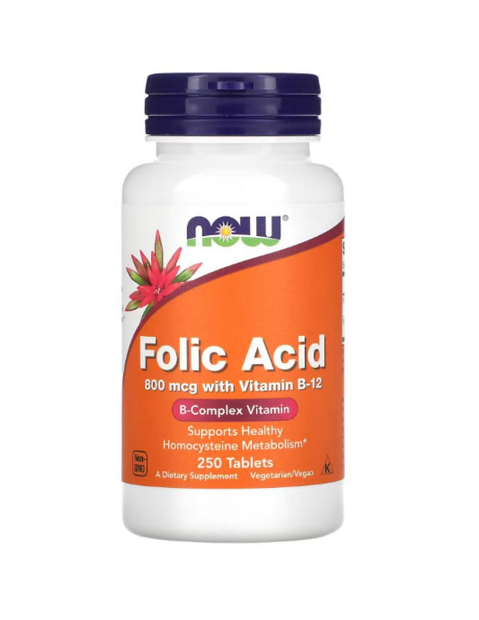Ácido fólico con vitaminas y minerales de 250 tabletas