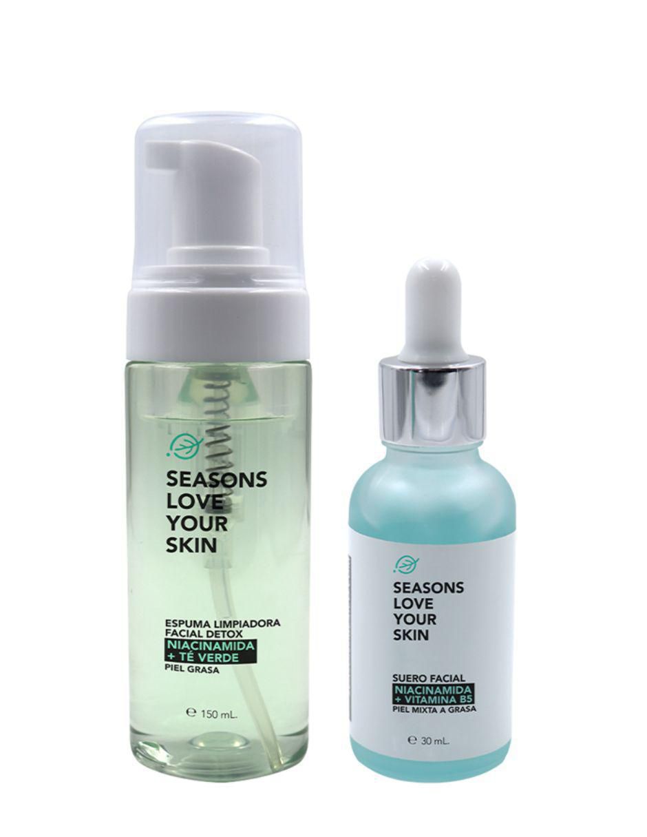 Tratamiento para facial Pack control balance niacinamida antiacné Seasons