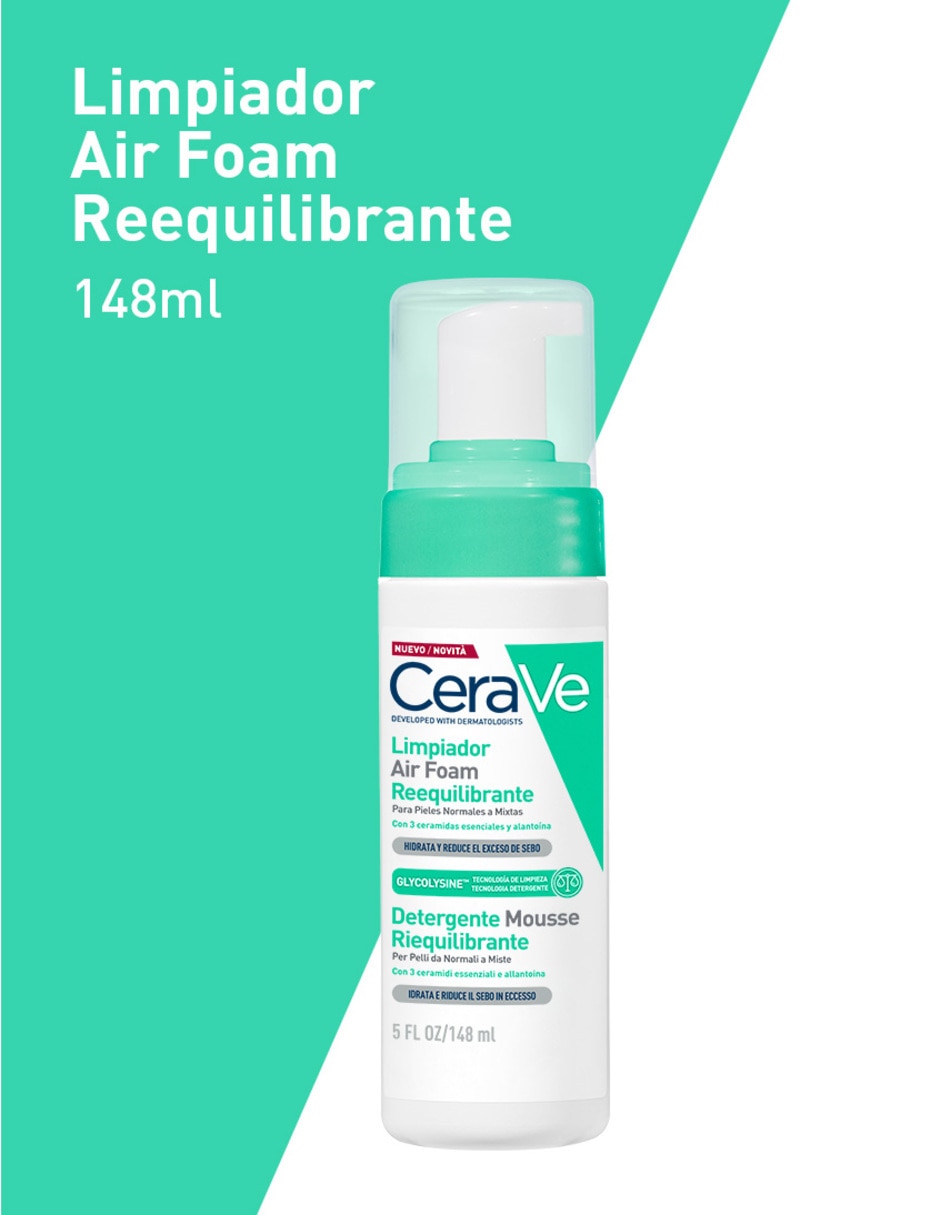 Set limpiador facial Air Foam Reequilibrante Hydrating Cleanser para hidratar 2