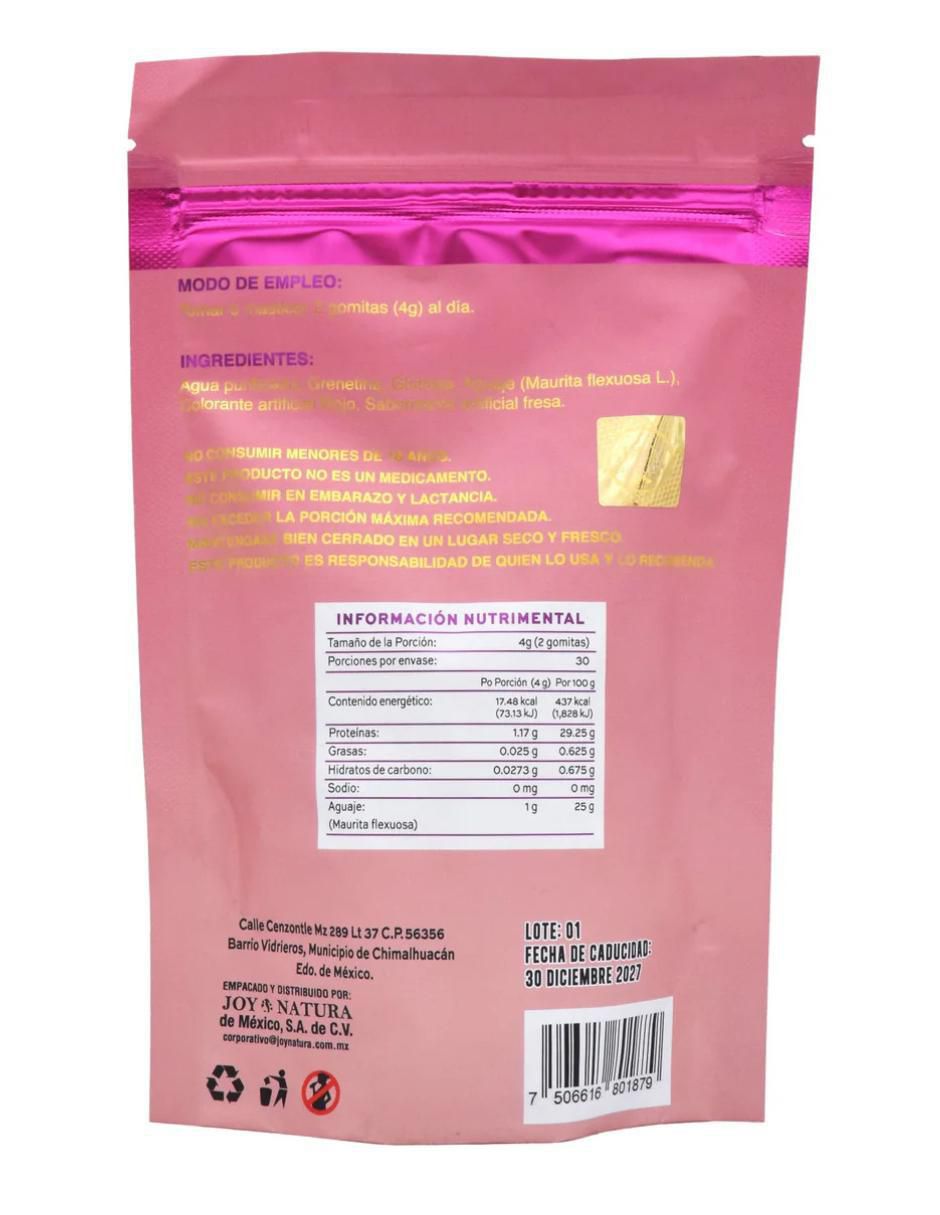 Gomitas de Aguaje con aguaje (mauritia flexuosa) sabor fresa de 60 gomitas 2