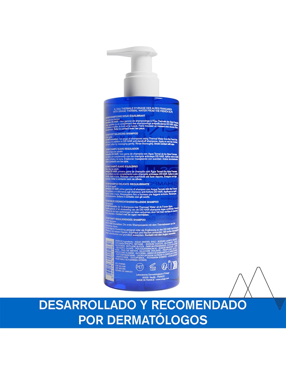 Shampoo hidratante para cabello normal D.S Hair Equilibrant 500 ml 3